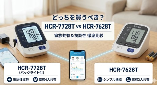 オムロンhcr 7728t hcr 7628t 違い