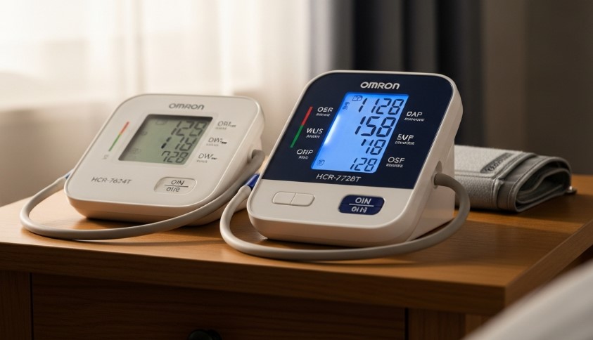 オムロンHCR-7624TとHCR-7728Tの違いは？バックライトの有無で選ぶ重要性